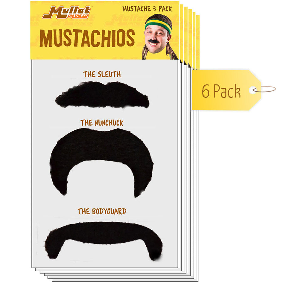3-Pack Costume Mustache Set