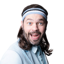 The Blue Steel Mullet Headband Wig
