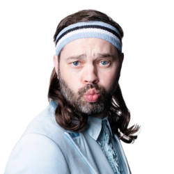 The Blue Steel Mullet Headband Wig