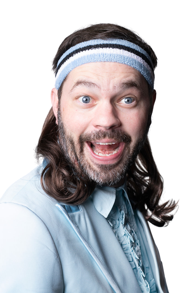 The Blue Steel Mullet Headband Wig