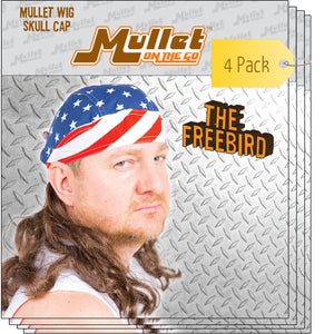 The Freebird™ Skull Cap Costume Mullet Wig