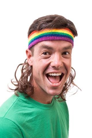 The Rainbow Warrior Mullet Headband
