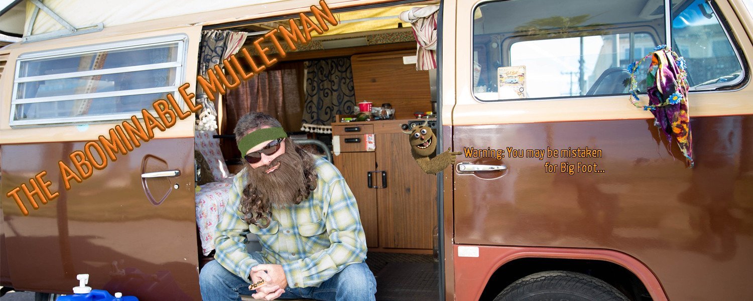 THE ABOMINABLE MULLETMAN MULLET ANF BEARD COMBO